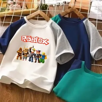 Dívčí tričko Dětské bavlněné tričko s motivem Roblox Barva: Bílá 1, Velikost: 100