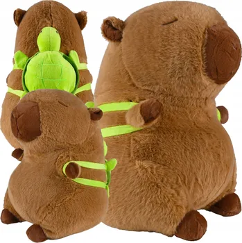 plyšák Plyšák Kapybara s batohem Měkký Plyšák Zvířátko 40 cm větší Béžová