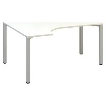 Ergo kancelářský stůl Alfa 200, 180 x 120 x 74,2 cm, levé provedení, dezén bílá, RAL9022