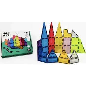 ostatní stavebnice Imanix magnetické stavebnice STAR, 36 dílků 350036