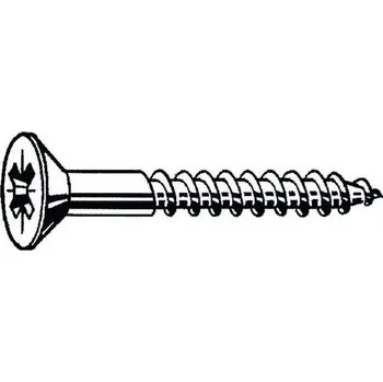 Dílna Šroub do dřeva se zápustnou hlavou s křížovou drážkou Pozidriv DIN 7997 Z Nerezocel A2 5X45MM