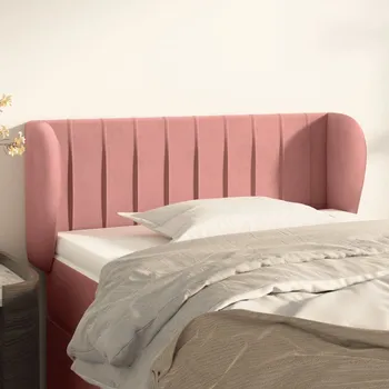 Čelo postele typu ušák růžová 83x23x78/88 cm samet IM_3117417