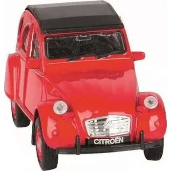 autíčko MODEL AUTÍČKO KOVOVÉ, ODPRUŽENÉ AUTÍČKO SAMOCHÓD MODEL CITROEN 2CV CZERWONY