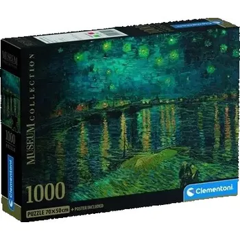 Puzzle Clementoni Puzzle 1000 dílků PUZZLE 1000 MUZEUM S. NIGHT CLEMENTONI 37095