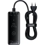 Baseus Digital 240W GaN, 3xUSB-C, 1xUSB-A + DC, 1m kabel (P10163901113-00) černá