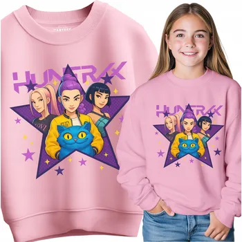 Dívčí oblečení MIKINA HUNTRIX K-POP DEMON HUNTERS LOVKYNĚ DÉMONŮ DĚTSKÁ černá 110