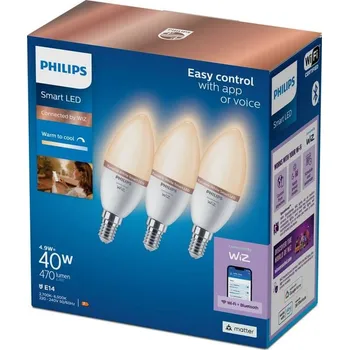 Žárovka Philips Smart LED 4,9 W, E14, Tunable White, 3 ks (929002448736)