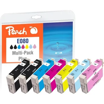 Peach Epson 80, T0807 MultiPack Plus, 7x 8,2 ml - CMYK (319558)
