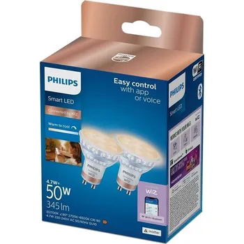 Žárovka Philips Smart LED 4,7W, GU10, Tunable White, 2ks (929003772241)