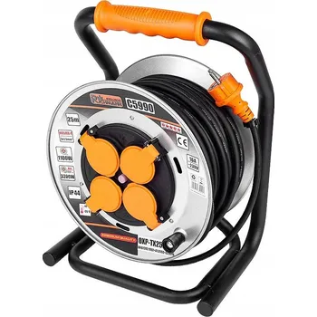 Napájecí kabel PRODLUŽOVACÍ KABEL kabel RICHMANN na bubnu 25m 3x1,5mm