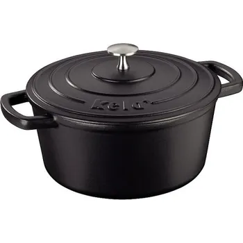 Hrnec KELA Pekáč litinový s poklicí CALIDO 24 cm černá KL-12471