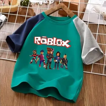 Dívčí tričko Dětské bavlněné tričko s motivem Roblox Barva: zelená 2, Velikost: 150