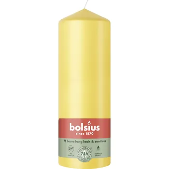 Svíčka Svíčka pařezová tradiční parafinová žlutá perleťová 200/68 Bolsius 1 ks
