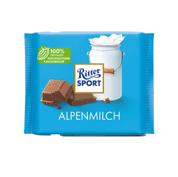 Čokoláda Ritter Sport čokoláda s alpským mlékem 100g