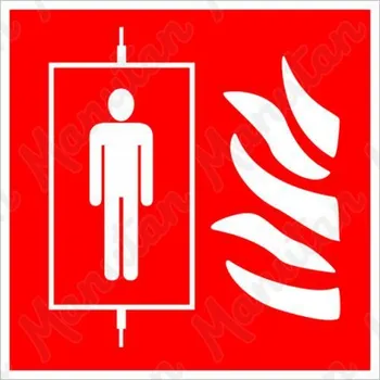 Kancelář Požární výtah, samolepka 150 x 150 x 0,4 mm, fotoluminiscenční