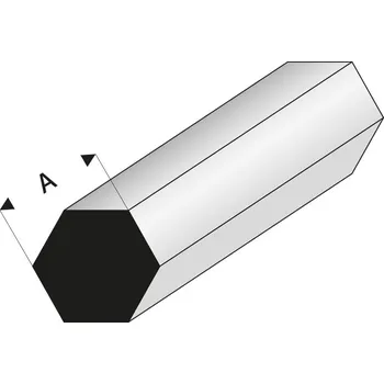 Modelářský materiál Raboesch profil ASA šestihranný 2x330mm (5)