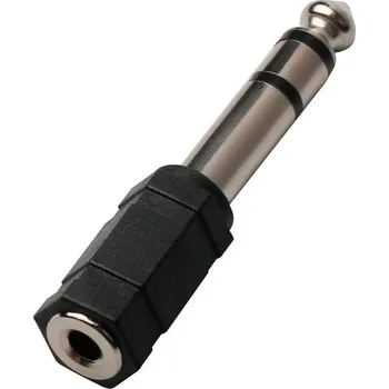 Video redukce GoGEN 6,3mm/3,5mm jack, stereo (JACKMF01) černá