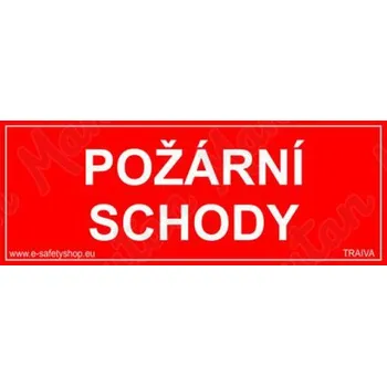 Kancelář Požární schody, plast 210 x 80 x 0,5 mm