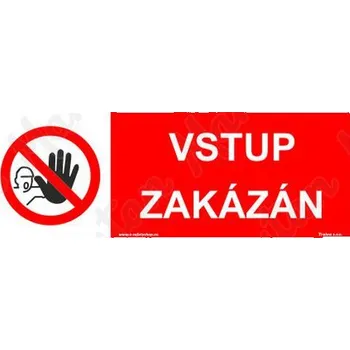 Kancelář Vstup zakázán, samolepka 105 x 37 x 0,1 mm