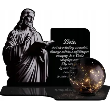 Svíčka Velký Hřbitovní Svíčka Ježíš na náhrobek na všech svatých LED koule