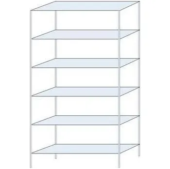 Dílenský regál Kovový regál Taranis, základní, 250 x 130 x 40 cm, 1 320 kg, 6 polic, stříbrný