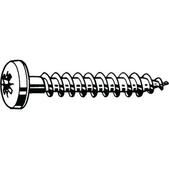 Šroub s válcovou vypouklou hlavou s křížovou drážkou do dřevotřísky Pozidriv Ocel Pozinkované 4,5X45MM