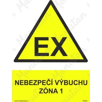 Kancelář Exploze nebezpečí výbuchu zóna 1, plast 210 x 297 x 0,5 mm A4