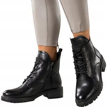 Dámská zimní obuv Dámské kotníkové boty Černé Kotníkové Boty Pohodlné Klasické Platforma s Vzorkem Velikost 40