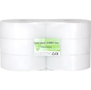 Toaletní papír Toaletní papír Eko 2vrstvý, 28 cm, 300 m, bílý, 6 rolí