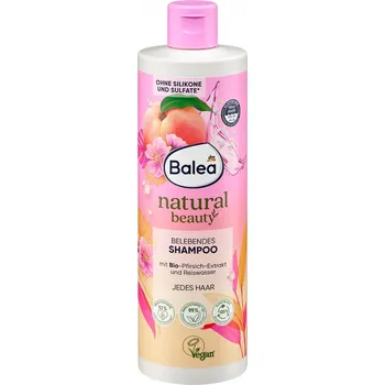 Šampon Balea Natural Beauty šampon na vlasy s extraktem z broskve a rýžovou vodou