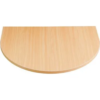 Deska jednacího stolu Combi, 80 x 60 cm, 1/2 kruh, dezén buk