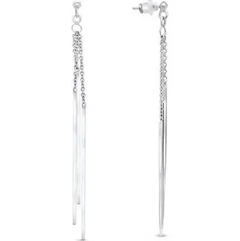 Náušnice Brilio Silver Stylové dlouhé náušnice ze stříbra EA22