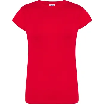 TRIČKO dámské BASIC T-SHIRT KLASICKÉ červené bavlna TSRL CMF JHK L