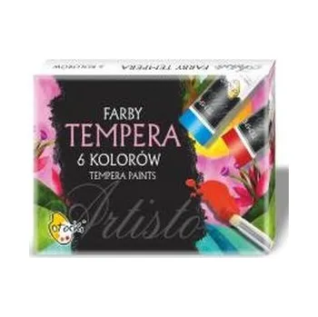 Set školních potřeb Farby tempera 6 kolorów w tubie