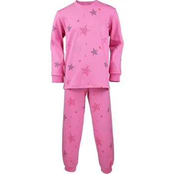 Dívčí pyžamo Pleas Dívčí dlouhé pyžamo růžová 140 (183791-503-140)