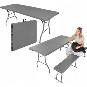 Zahradní stůl Stůl Saska garden plast CATERING Woodland šedý