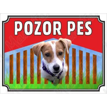 Kancelář Pozor pes - Jack Russel, plast 210 x 148 x 0,5 mm A5