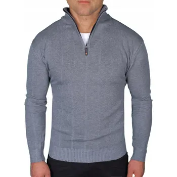 Pánský svetr PÁNSKÝ ROLÁK SVETR NA ZIP ELASTICKÝ