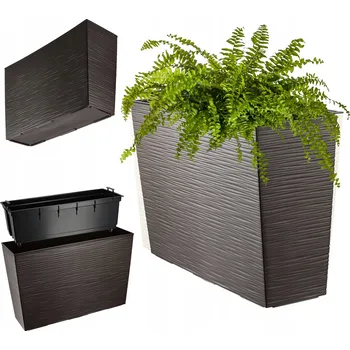 Květináč Květináč plast béžový Kadax 56 cm x 19 cm x 36 cm