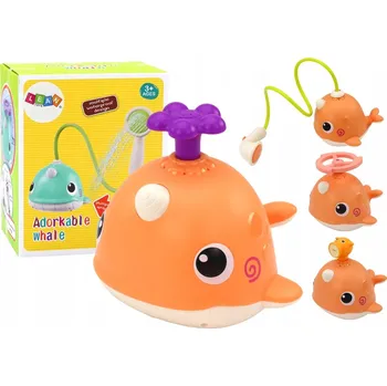 Hračka Do Vany Velryba 3 Nástavce Oranžová