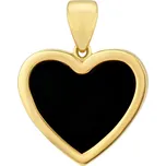 Zlatý přívěsek Nyra ze žlutého zlata s přírodním onyxem FNN22604PGYON