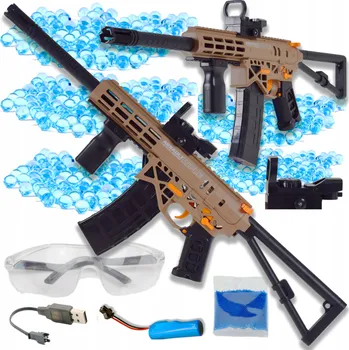 Dětská zbraň SADA PUŠKA AUTOMATICKÝCH PISTOLÍ S PUŠKOU + AKUMULÁTOR HRAČKA DÁREK