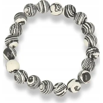 Náramek Dámský náramek bílo-černý