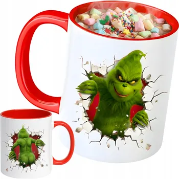 VÁNOČNÍ HRNEK S POTISKEM DÁREK K MIKULÁŠSKÝM SVÁTKŮM VTIPNÝ 3D KÁVA