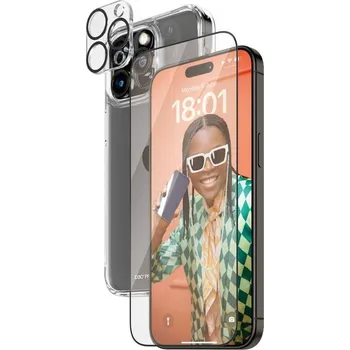 PanzerGlass Bundle 3v1 na Apple iPhone 15 Pro Max (tvrzené sklo + HardCase + Camera Protector) (B1175+2812) průhledný