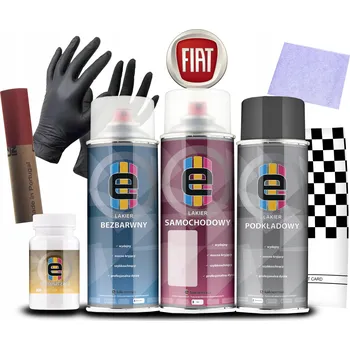 autokoberec KOMPLETNÍ SADA NA OPRAVU LAKU AUTA FIAT VŠECHNY BARVY VE SPREJI
