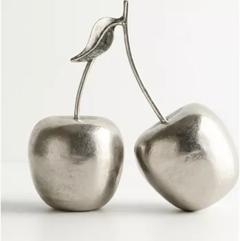 Váza KARE Design Dekorační objekt Cherry, stříbrný