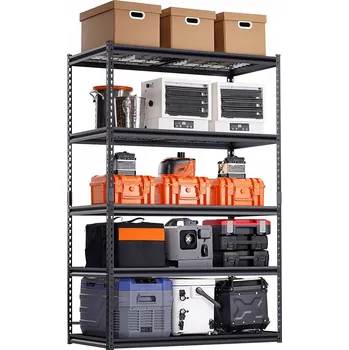 Dílenský regál Kovový skladový regál 182,88 x 60,96 x 182,88 cm, nosnost až 1361 kg na polici