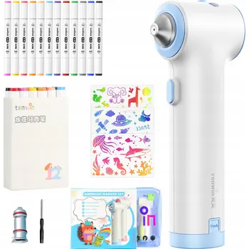 MARKERY AIRBRUSH MAZAKI SADA NA MALOVÁNÍ SE ŠABLONAMI USB + 120 šablon