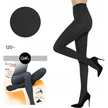 Dámské punčochy Hladké Punčocháče Gatta Keep Hot Punčocháče 120 denier grafit , šedé, velikost 2